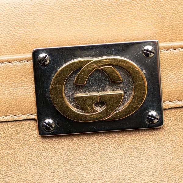 Pre-owned Gucci Small Leather Linea Matisse Satchel Brown