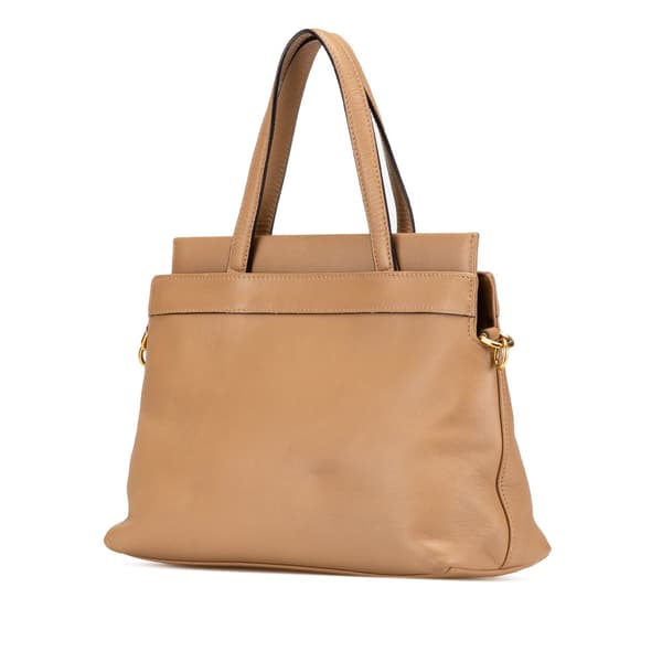 Pre-owned Gucci Small Leather Linea Matisse Satchel Brown