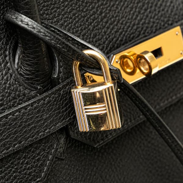 Pre-owned Hermès Togo Birkin Retourne 35 Black