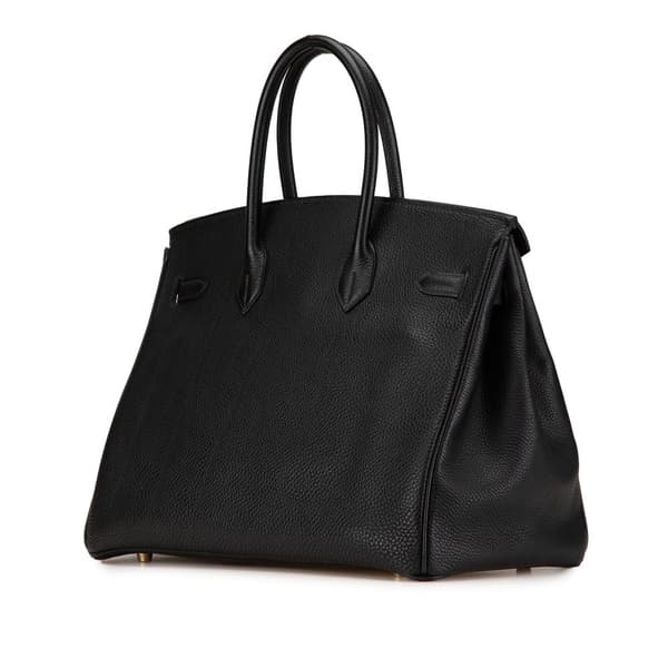 Pre-owned Hermès Togo Birkin Retourne 35 Black