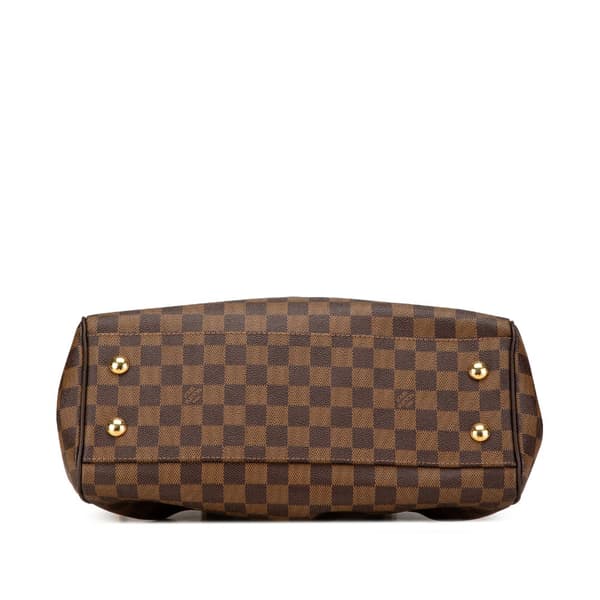 Pre-owned Louis Vuitton Damier Ebene Trevi PM Brown