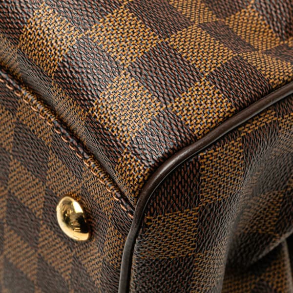 Pre-owned Louis Vuitton Damier Ebene Trevi PM Brown