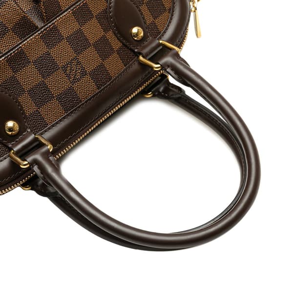 Pre-owned Louis Vuitton Damier Ebene Trevi PM Brown
