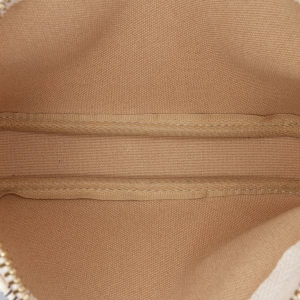 Pre-owned Louis Vuitton Damier Azur Mini Pochette Accessoires White