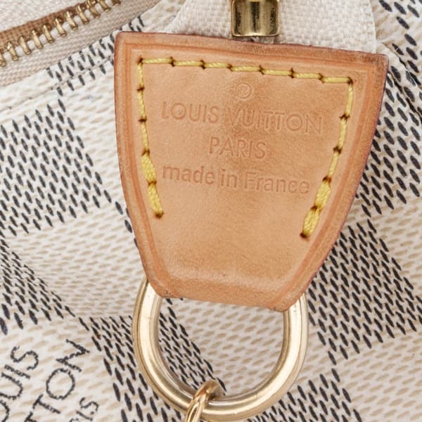 Pre-owned Louis Vuitton Damier Azur Mini Pochette Accessoires White