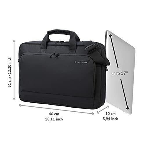 TUCANO BORSA COMPATTA E SOTTILE PER I LAPTOP 17" E I MACBOOK PRO 16" TASCA INTERNA PER BABLET E IPAD SVART