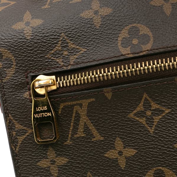 Pre-owned Louis Vuitton Monogram Pochette Metis Brown