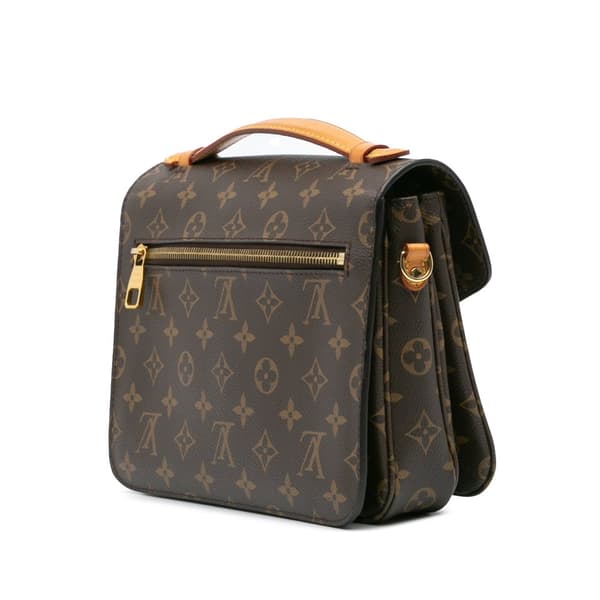 Pre-owned Louis Vuitton Monogram Pochette Metis Brown