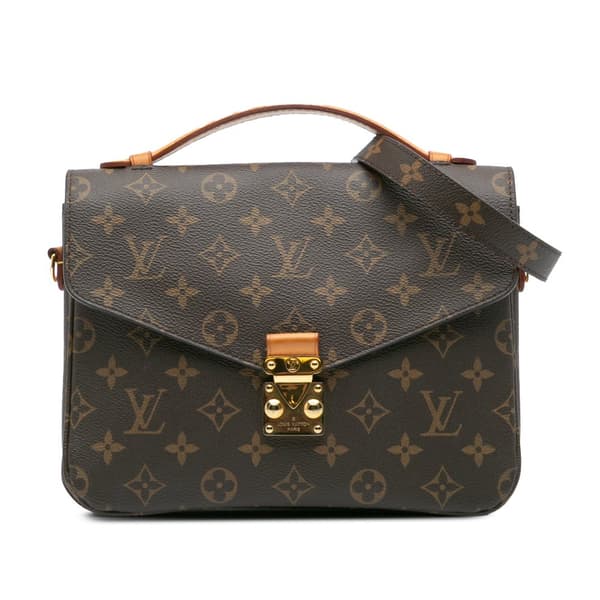 Pre-owned Louis Vuitton Monogram Pochette Metis Brown