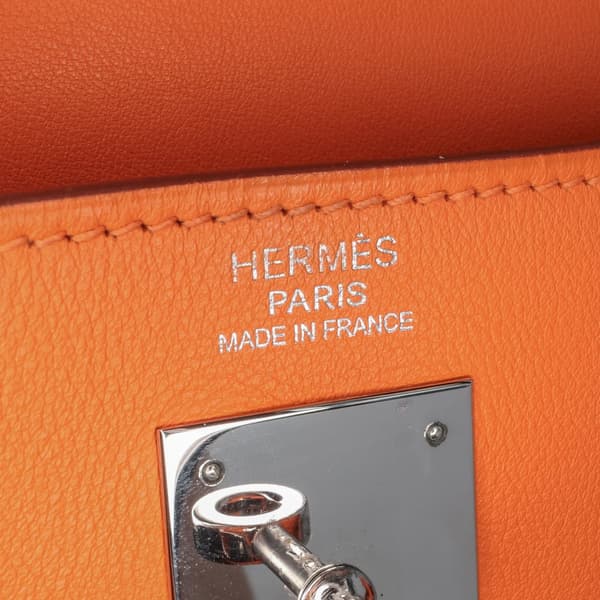 Pre-owned Hermès Swift Kelly II Retourne 32 Orange