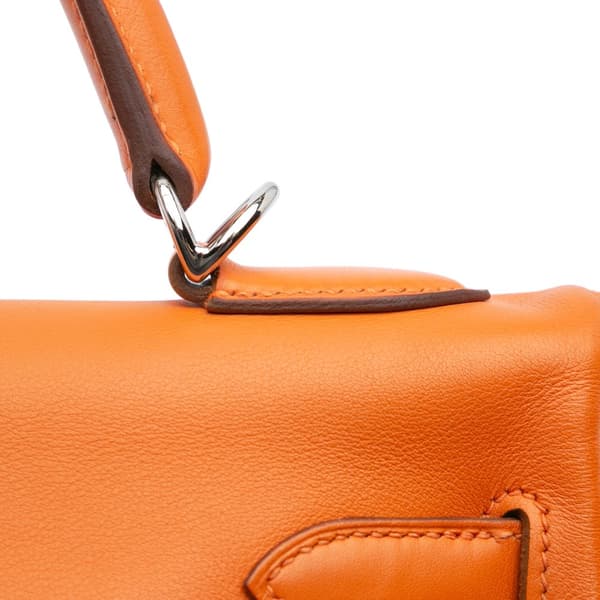 Pre-owned Hermès Swift Kelly II Retourne 32 Orange