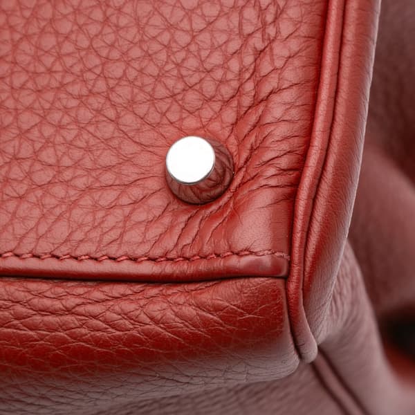 Pre-owned Hermès Clemence Kelly II Retourne 32 Red