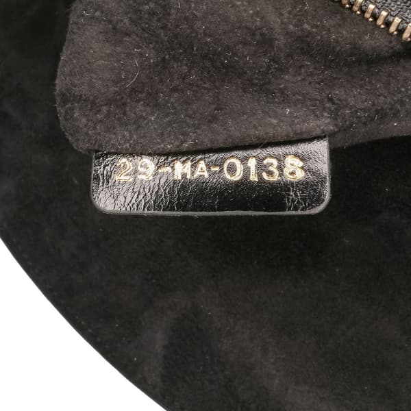 Pre-owned Dior Small Crinkled Patent Cannage My ABCDior Lady Dior Black