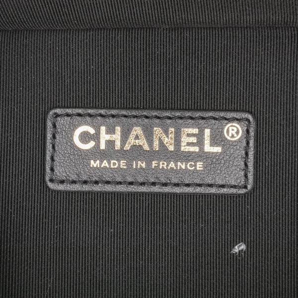 Pre-owned Chanel Calfskin Stitched Cup Of Tea Vanity Case Black