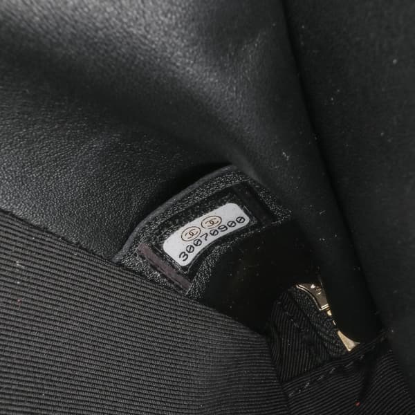 Pre-owned Chanel Calfskin Stitched Cup Of Tea Vanity Case Black