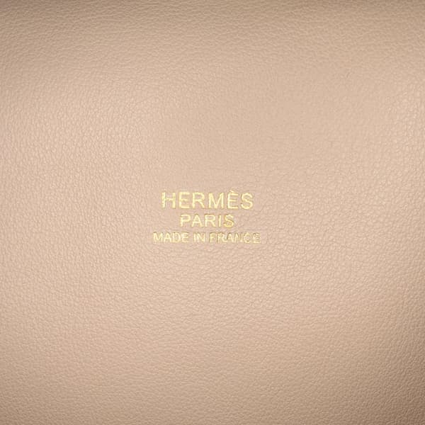 Pre-owned Hermès Veau Grizzly and Swift Toolbox 33 Brown
