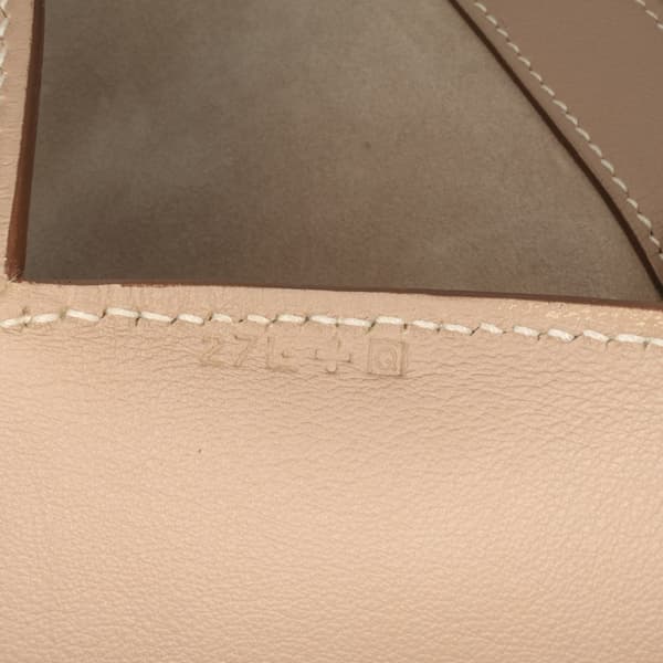 Pre-owned Hermès Veau Grizzly and Swift Toolbox 33 Brown