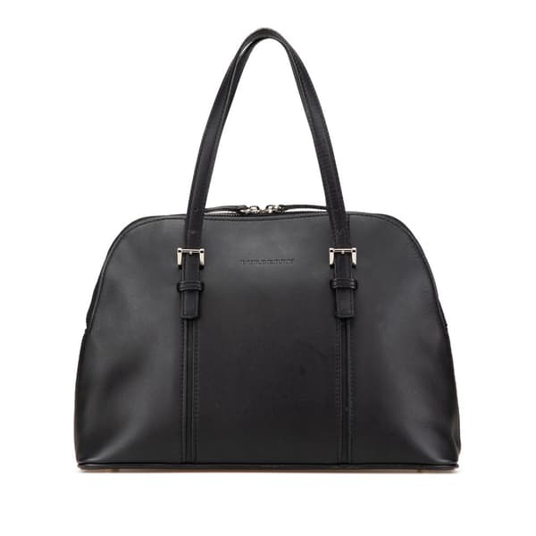 Pre-owned Burberry Leather Dome Handbag Black