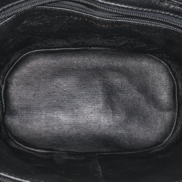 Pre-owned Chanel Quilted Lambskin Tassel Vanity Case Black