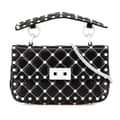 Miniatyrbillede 1 af 9: Pre-owned Valentino Small Lambskin Free Rockstud Spike Satchel Black