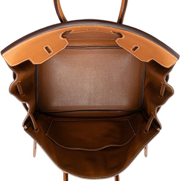 Pre-owned Hermès Togo Birkin Retourne 35 Brown
