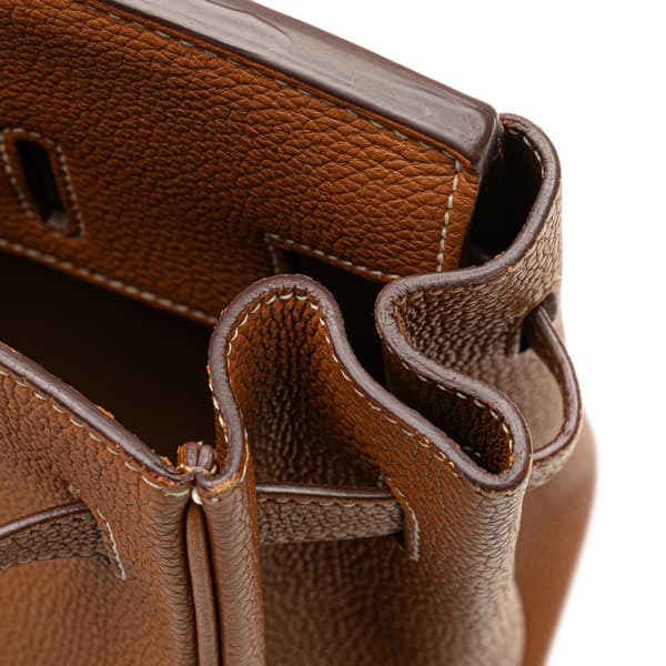 Pre-owned Hermès Togo Birkin Retourne 35 Brown