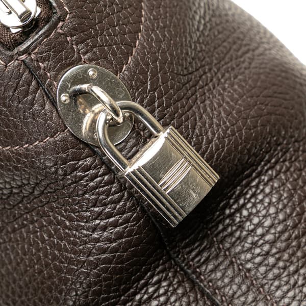 Pre-owned Hermès Clemence Bolide 35 Brown