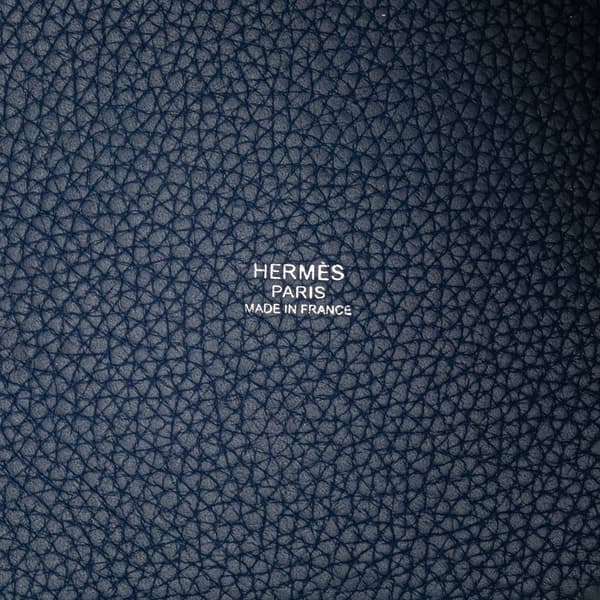 Pre-owned Hermès Clemence and Swift Eclat Picotin Lock 18 Blue