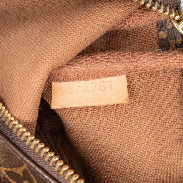 Pre-owned Louis Vuitton Monogram Mini Pochette Accessoires Brown