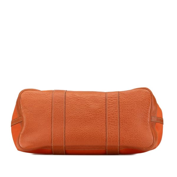 Pre-owned Hermès Toile and Negonda Garden Party 30 Orange