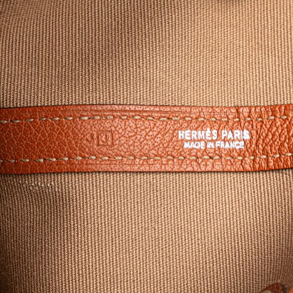 Pre-owned Hermès Toile and Negonda Garden Party 30 Orange
