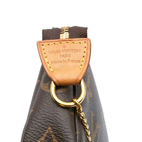 Pre-owned Louis Vuitton Monogram Mini Pochette Accessoires Brown