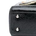 Miniatyrbilde 8 av 10: Pre-owned Dior Mini Ceramic Effect Deerskin Jeweled Swan Lady Dior Black