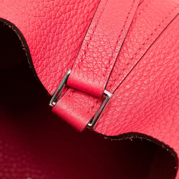 Pre-owned Hermès Clemence Picotin Lock 18 Pink