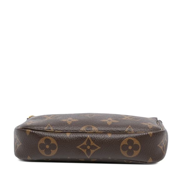Pre-owned Louis Vuitton Monogram Mini Pochette Accessoires Brown