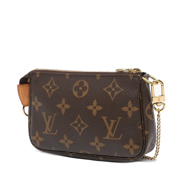 Pre-owned Louis Vuitton Monogram Mini Pochette Accessoires Brown