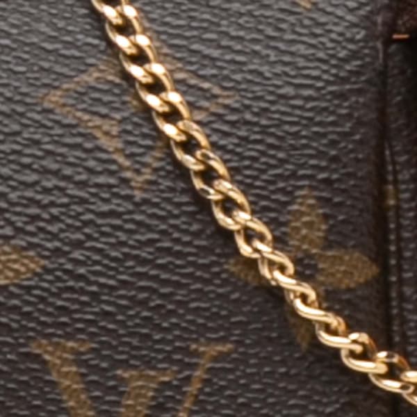Pre-owned Louis Vuitton Monogram Mini Pochette Accessoires Brown