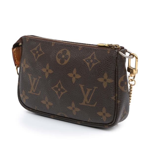 Pre-owned Louis Vuitton Monogram Mini Pochette Accessoires Brown