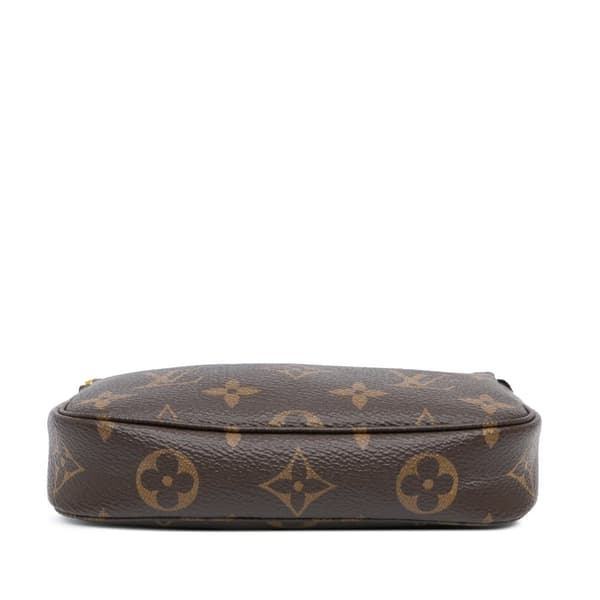 Pre-owned Louis Vuitton Monogram Mini Pochette Accessoires Brown