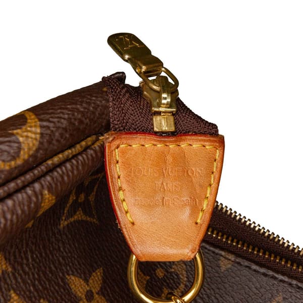 Pre-owned Louis Vuitton Monogram Mini Pochette Accessoires Brown