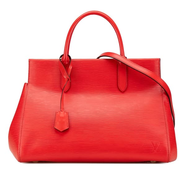 Pre-owned Louis Vuitton Epi Marly MM Red