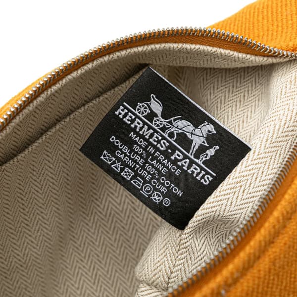 Pre-owned Hermès Small Toile Bride A Brac Yellow