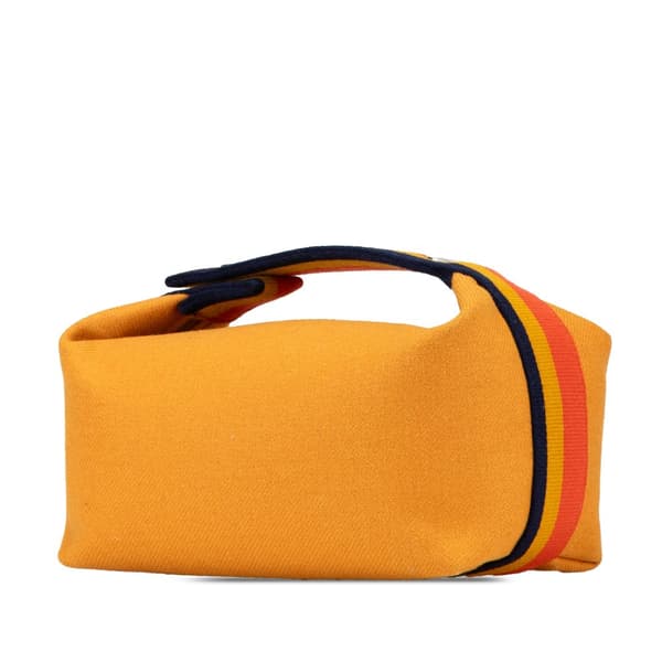 Pre-owned Hermès Small Toile Bride A Brac Yellow