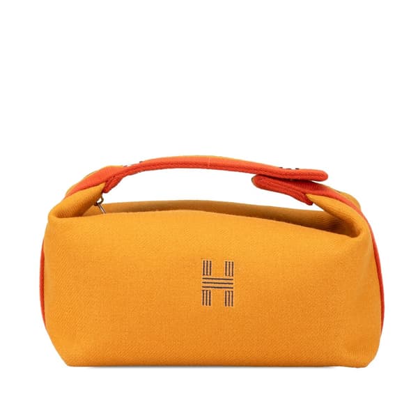 Pre-owned Hermès Small Toile Bride A Brac Yellow