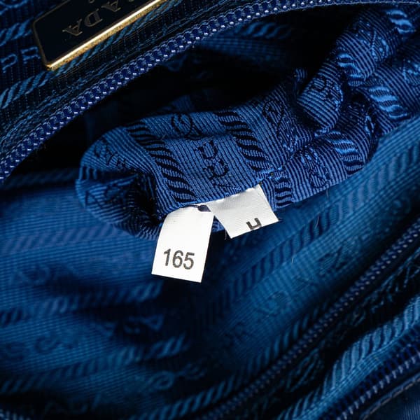 Pre-owned Prada Tessuto Satchel Blue