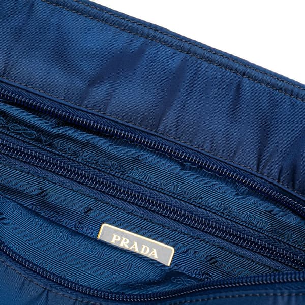 Pre-owned Prada Tessuto Satchel Blue