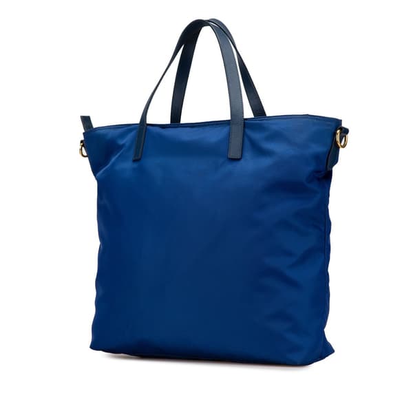 Pre-owned Prada Tessuto Satchel Blue