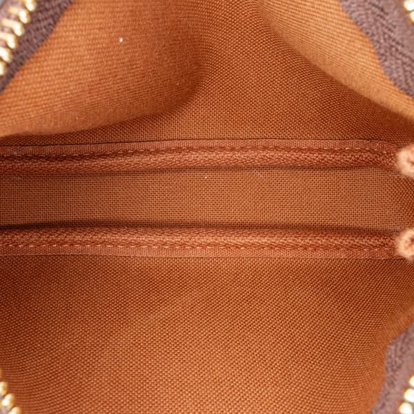 Pre-owned Louis Vuitton Monogram Mini Pochette Accessoires Brown