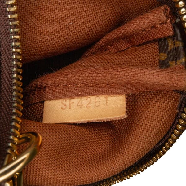 Pre-owned Louis Vuitton Monogram Mini Pochette Accessoires Brown