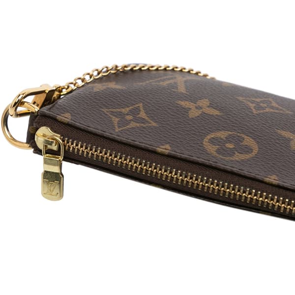 Pre-owned Louis Vuitton Monogram Mini Pochette Accessoires Brown